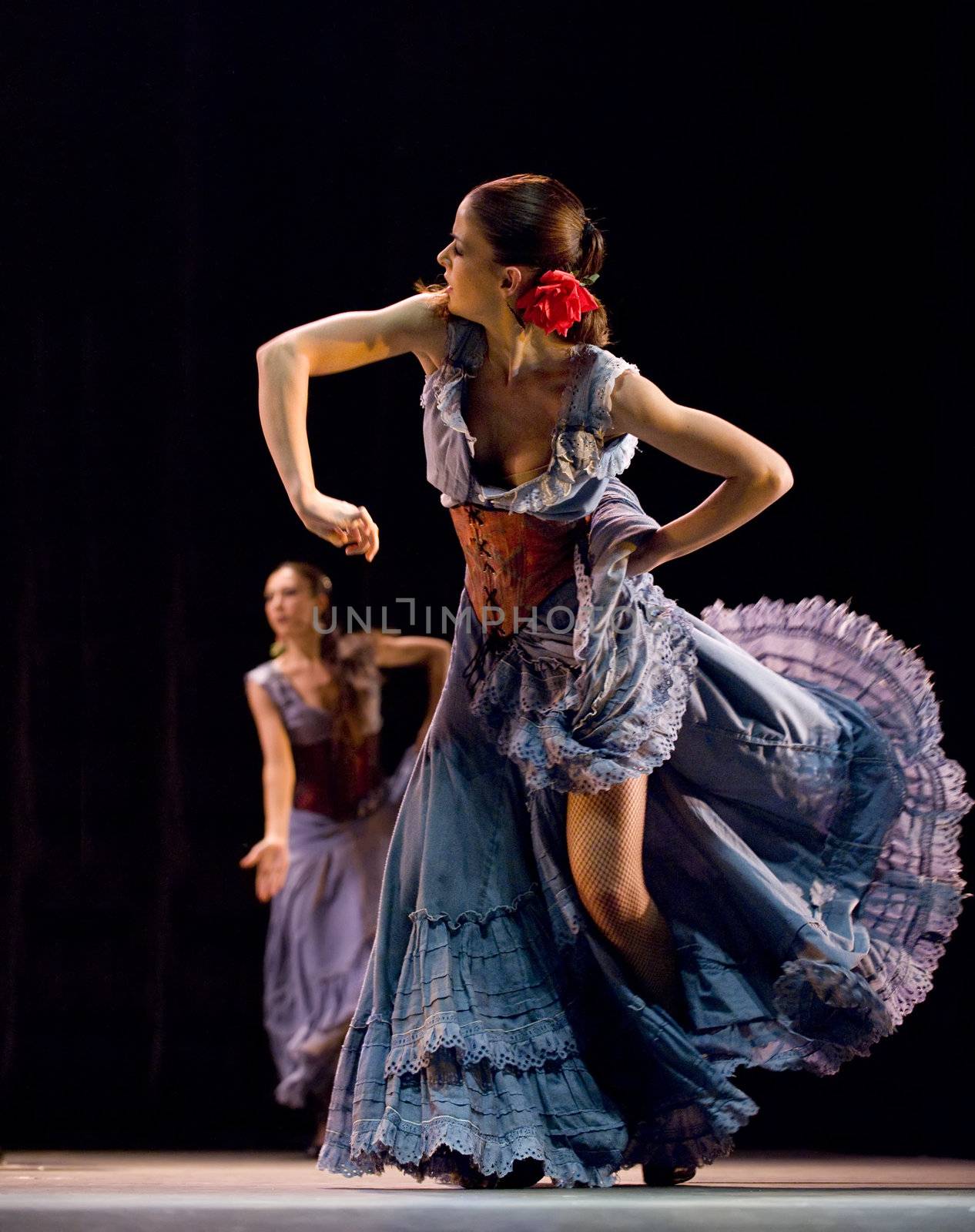 CHENGDU - DEC 28: The Ballet Troupe of Spanish Rafael Aguilar(Ballet Teatro Espanol de Rafael Aguilar) perform the best Flamenco Dance Drama "Carmen" at JINCHEN theater DEC 28, 2008 in Chengdu, China.