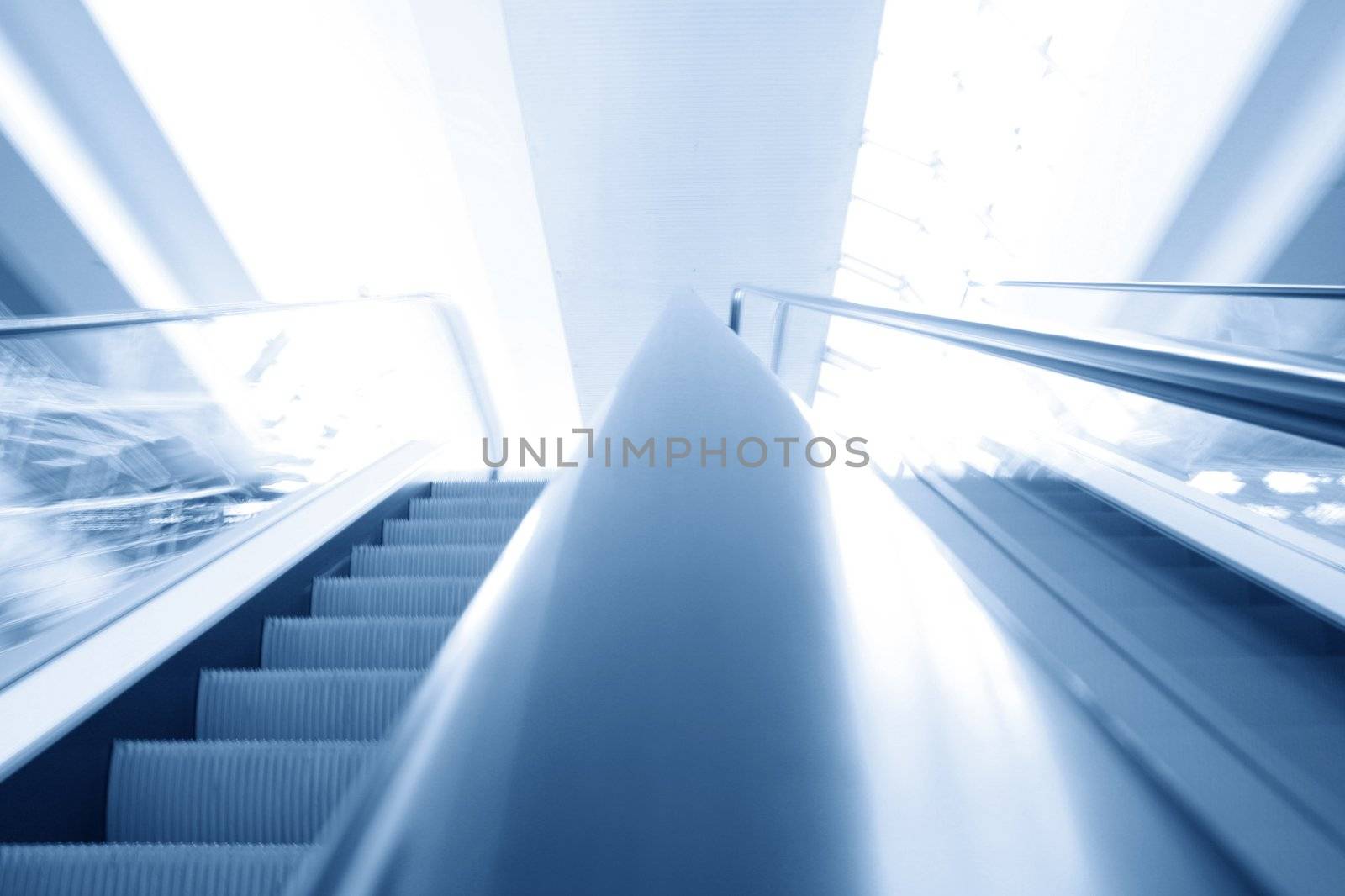 blurred escalator background by Yellowj