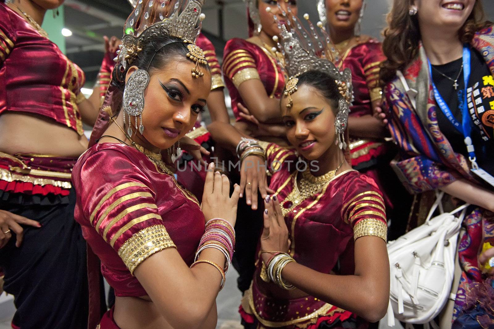 CHENGDU - MAY 29: Sri Lankan traditional dancers perform in the 3rd International Festival of the Intangible Cultural Heritage.May 29, 20011 in Chengdu, China.