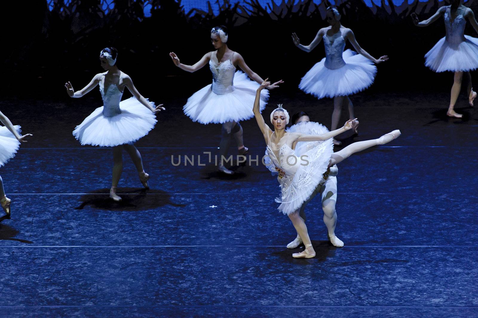 CHENGDU - JAN 5: The national ballet of china perform on stage at Jincheng theater.Jan 5, 2012 in Chengdu, China.
