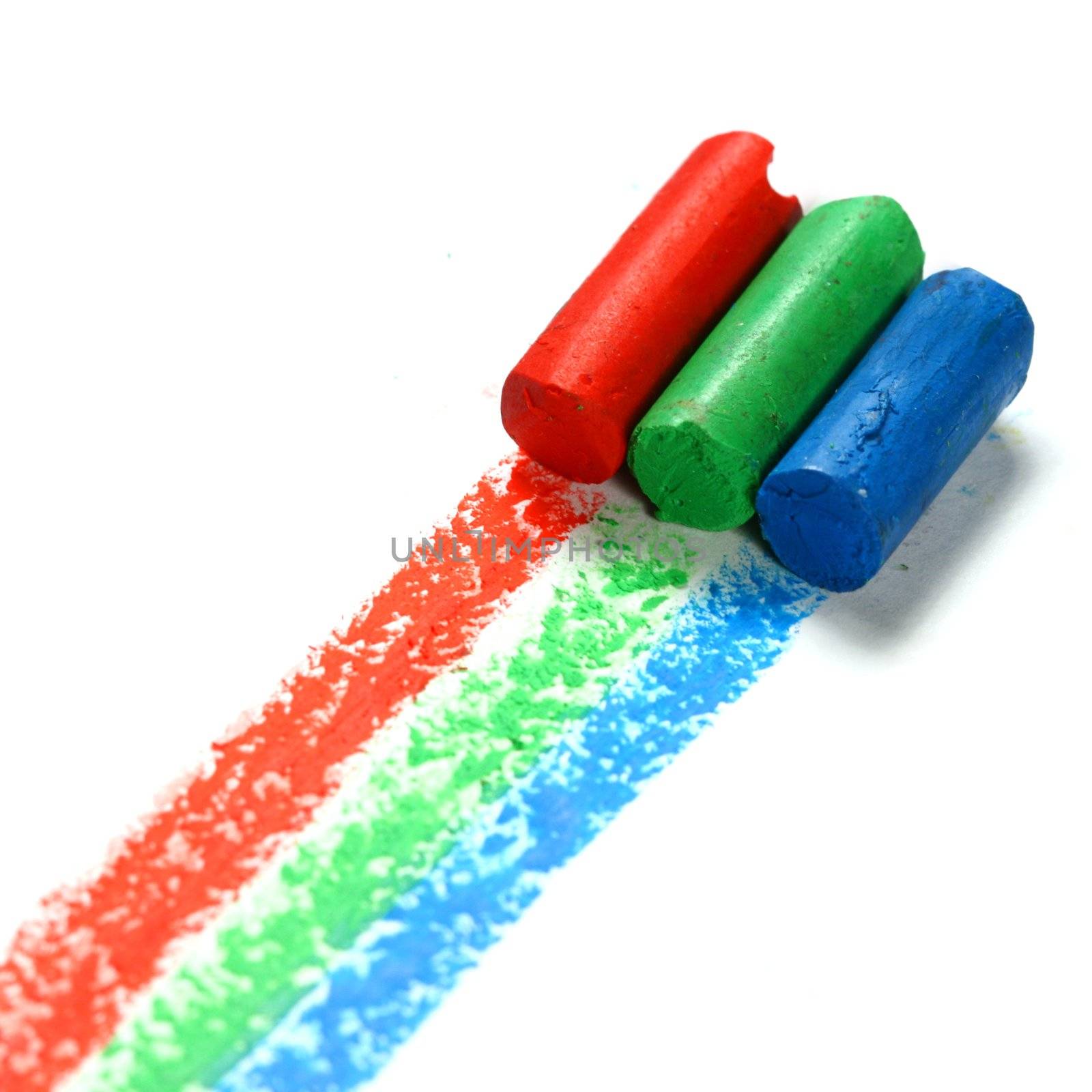 rgb paint hand art on white paper
