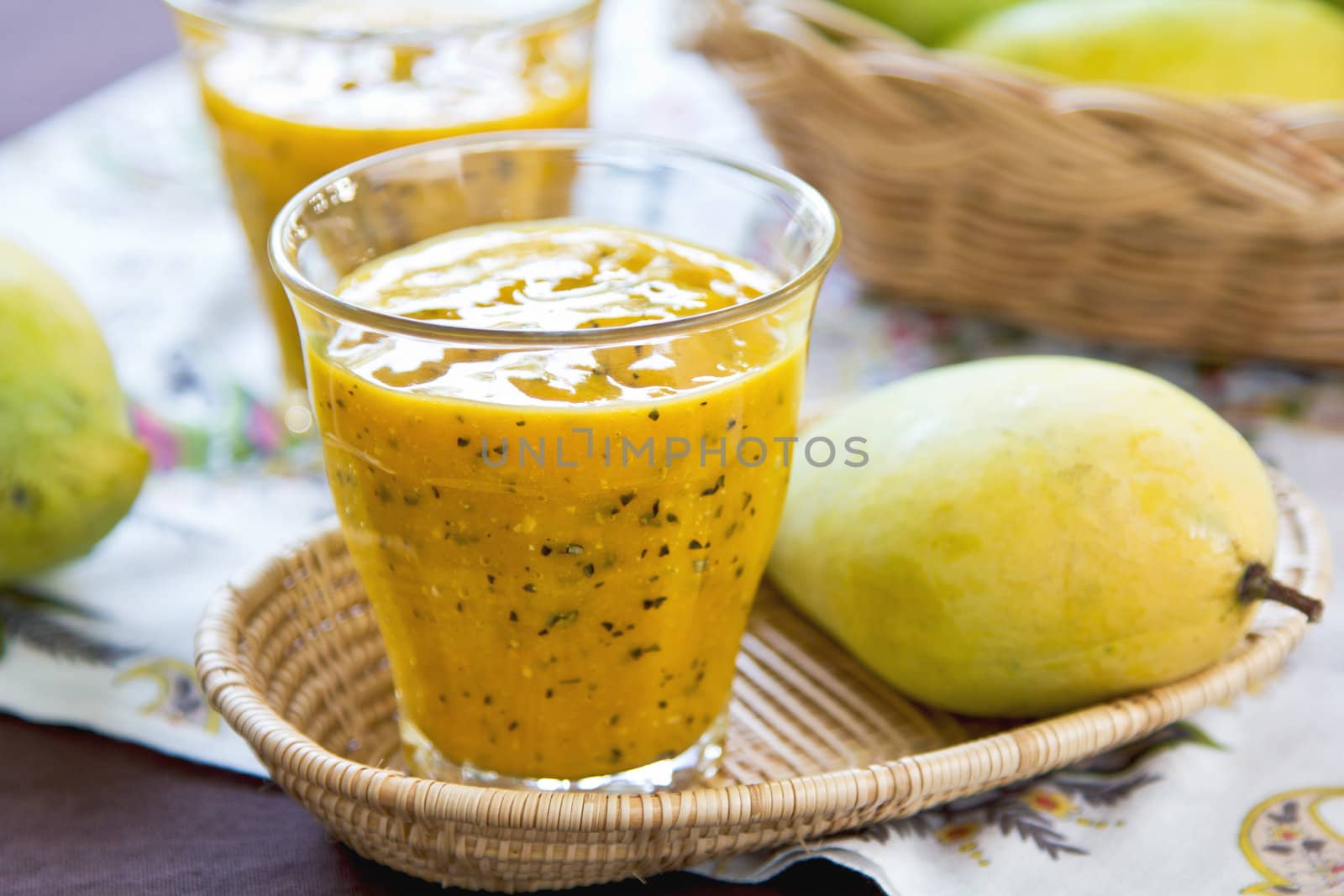 Fresh Mango with Passion fruit smoothie by fresh Mango