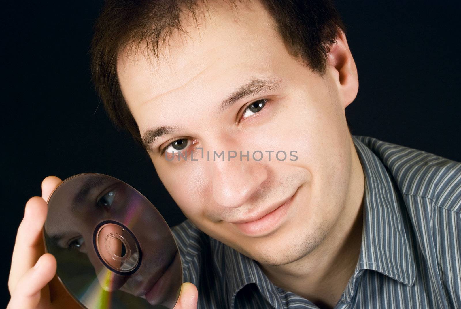 portrait of a man with CD