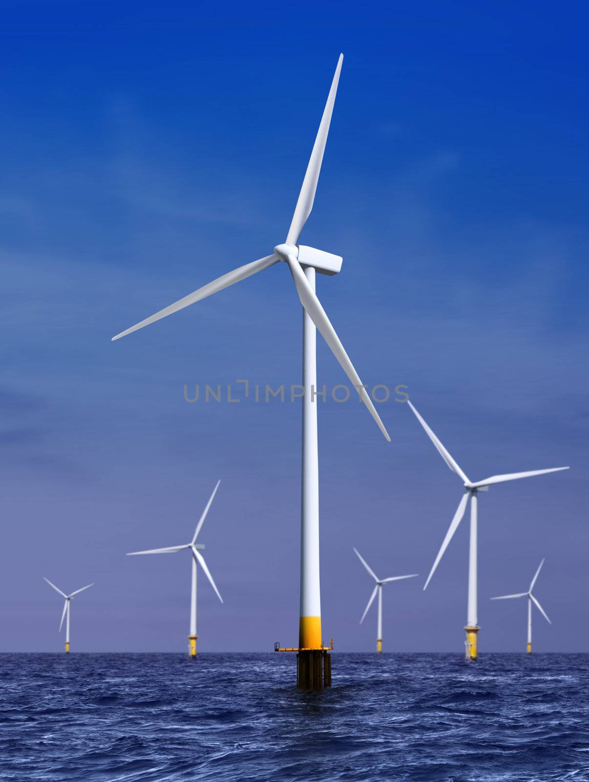 white wind turbine generating electricity on sea