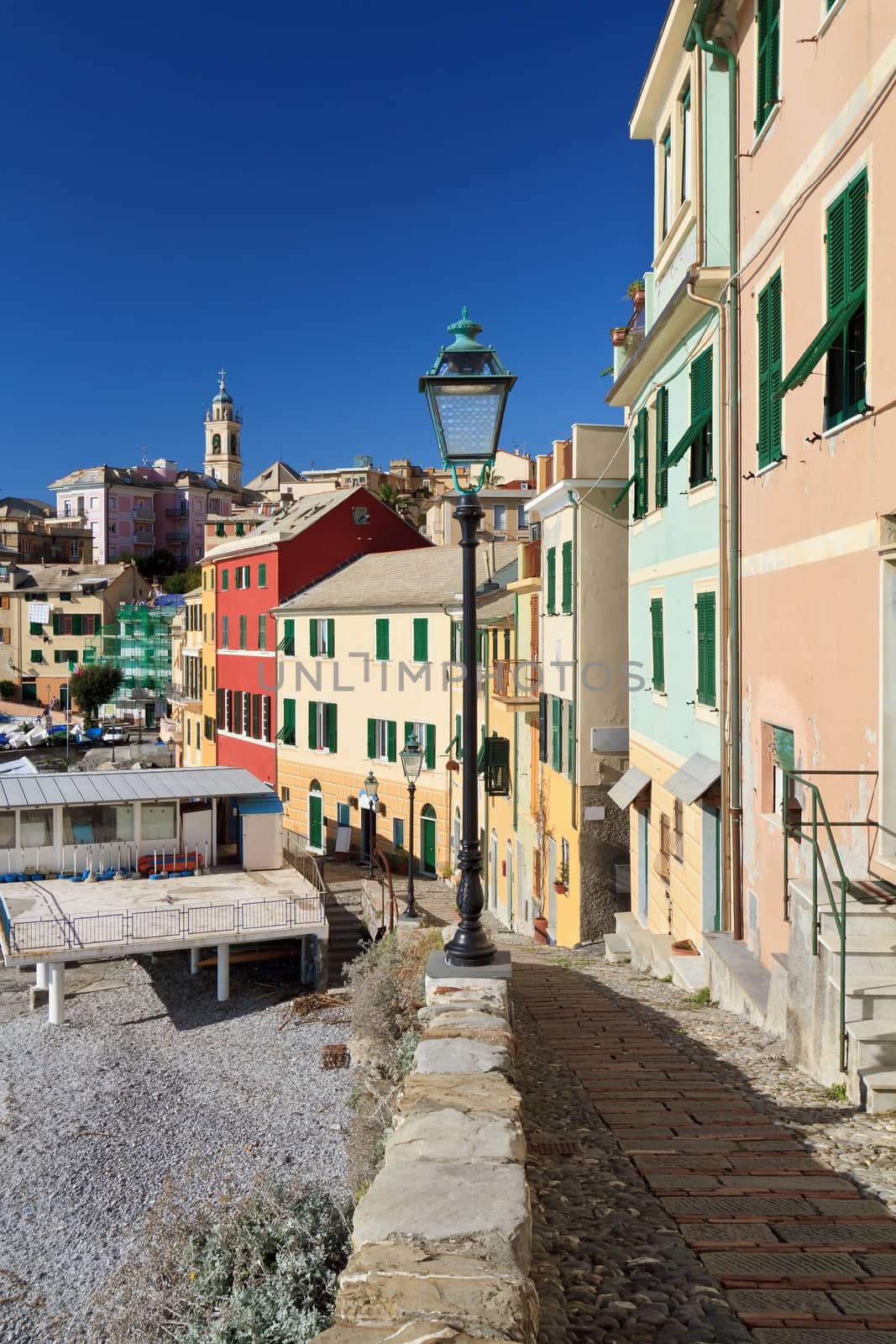typical urban scene in Bogliasco, small village in Liguria, italy