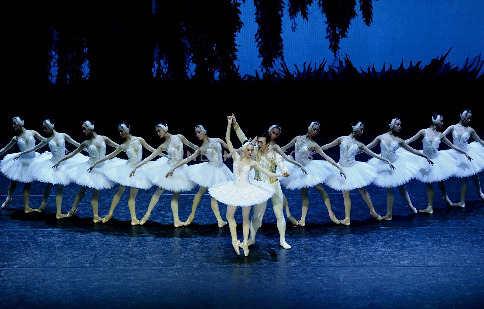 swan lake ballet dancers by jackq