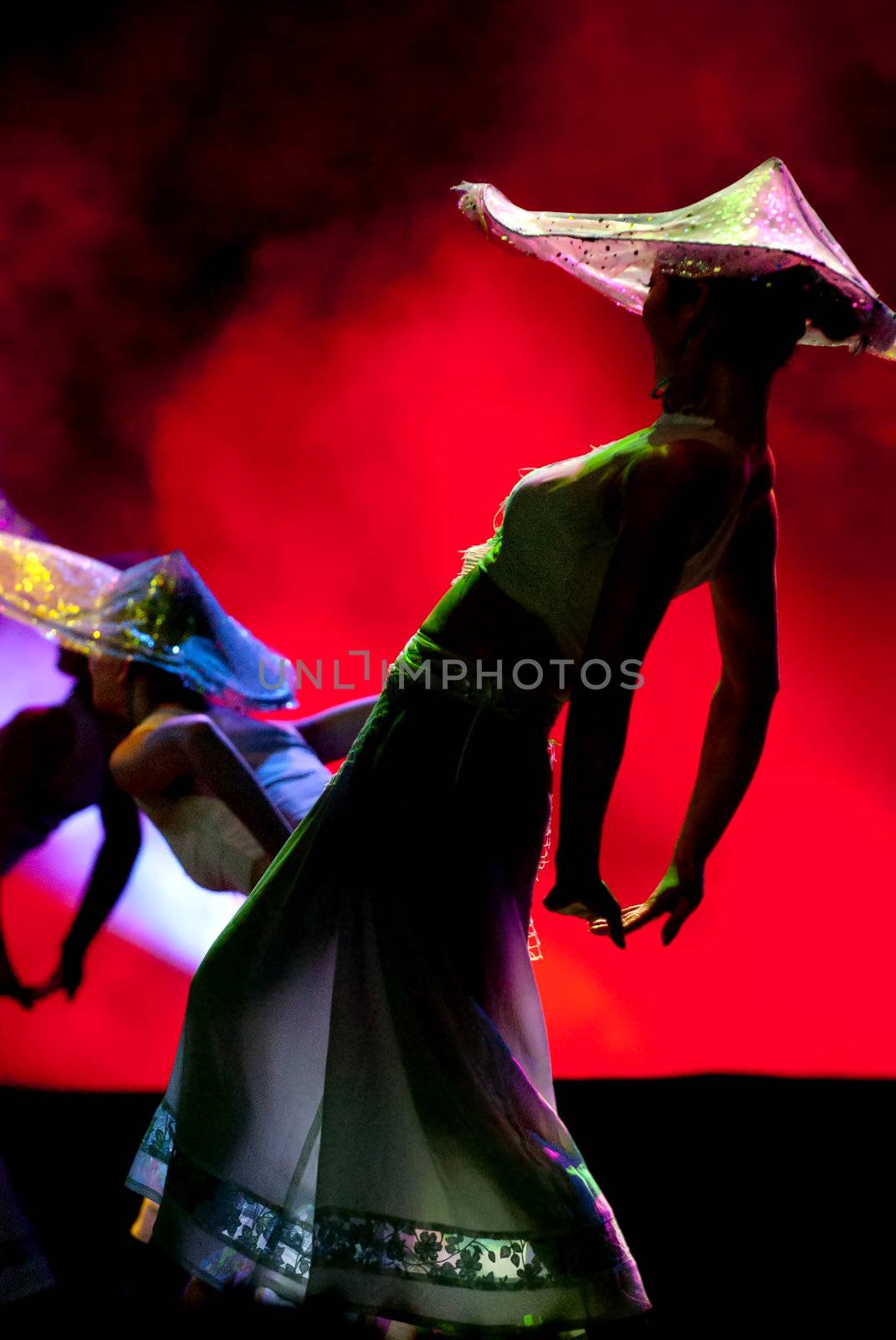 CHENGDU - DEC 10: Group dance "hit the clam" performed by Jiangsu Nantong Arts Theater at Golden theater in the 7th national dance competition of china on Dec 10,2007 in Chengdu, China.
Choreographer: Xi Qiming, actor: 16