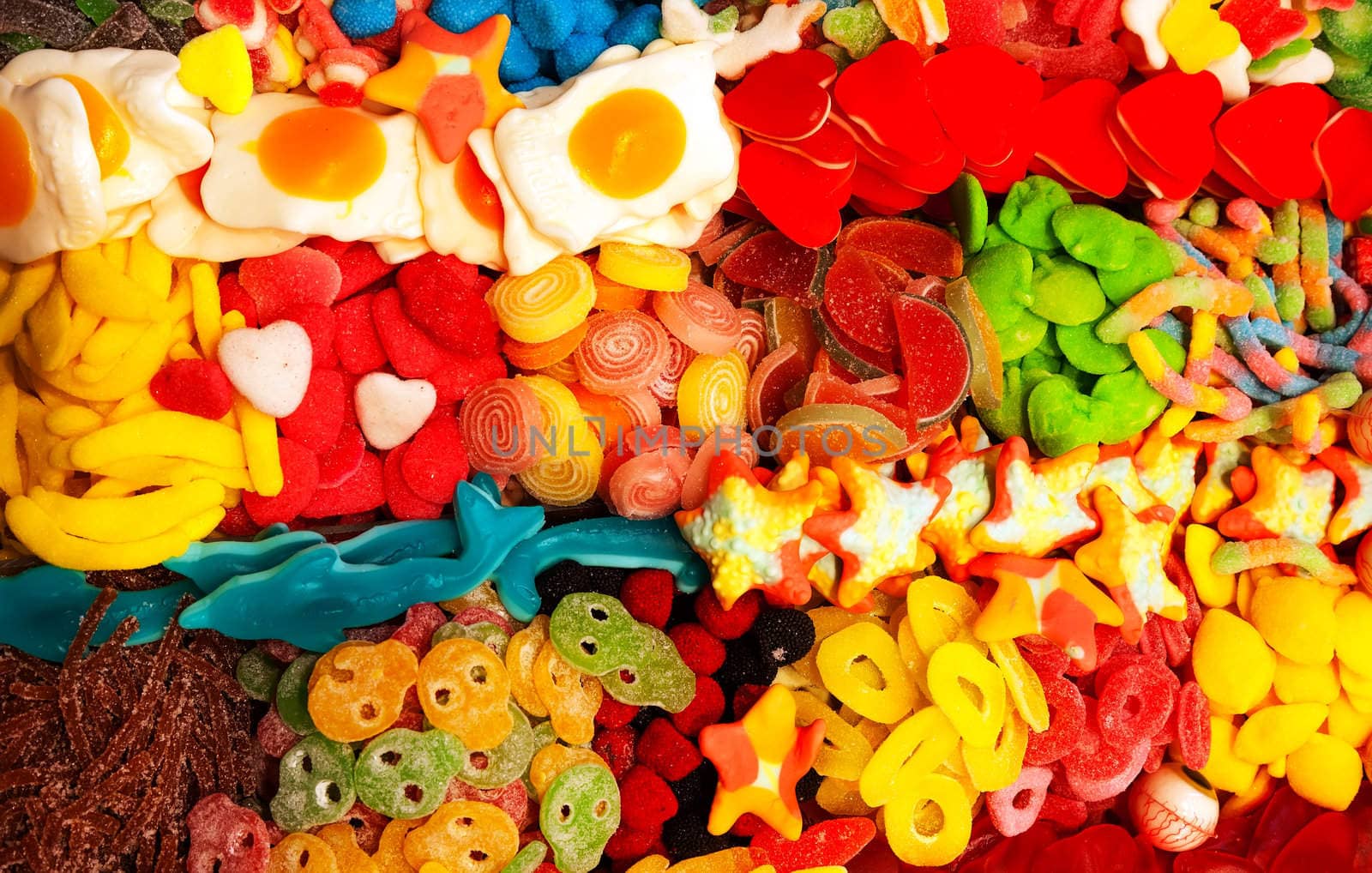 Spanish Candy in the Shape of Different Food Shapes, Barcelona, Spain