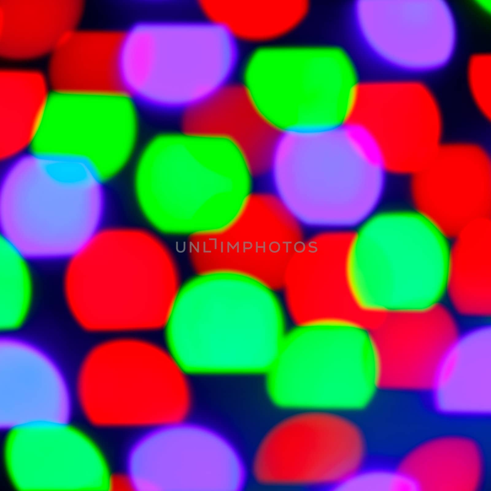 glowing bokeh colorful lights in black background