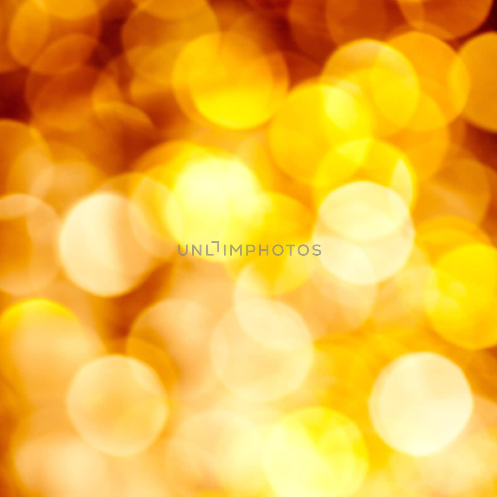 Abstract golden blurred lights christmas background