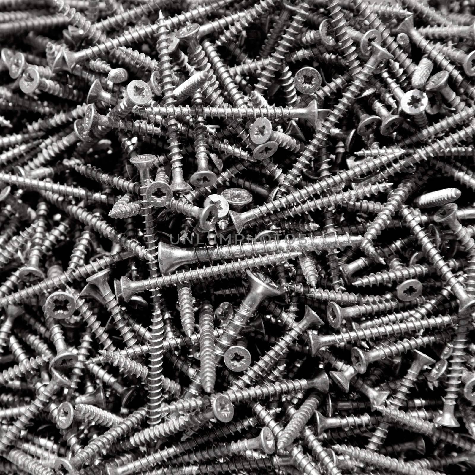 iron stainless steel screw pattern background