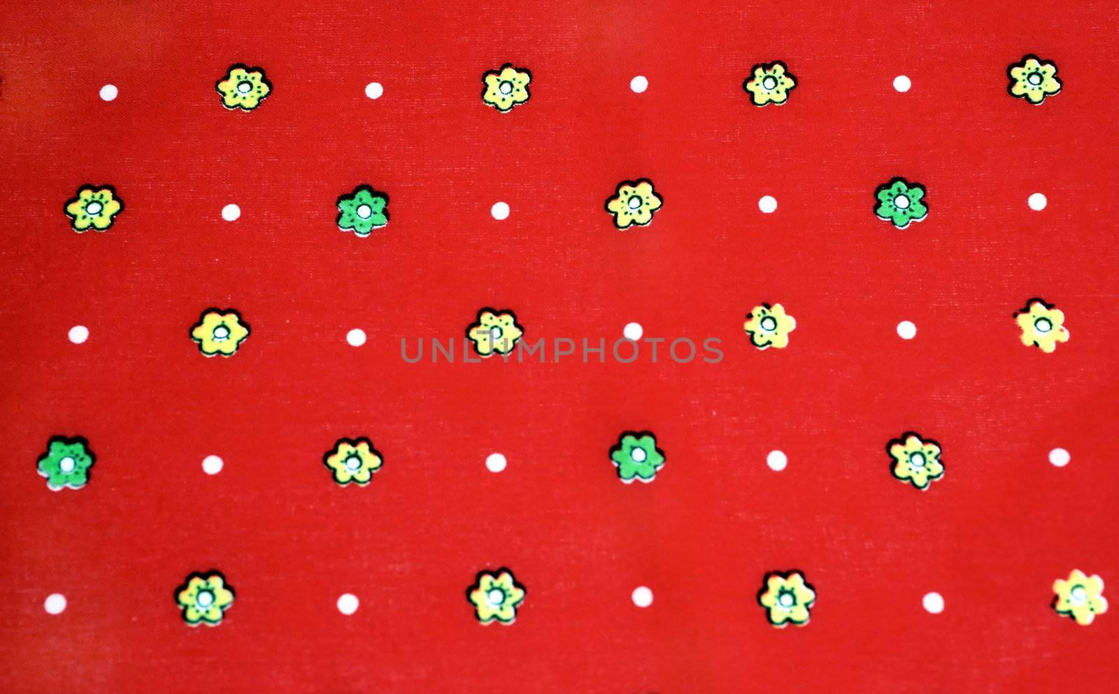 Red floral textile background