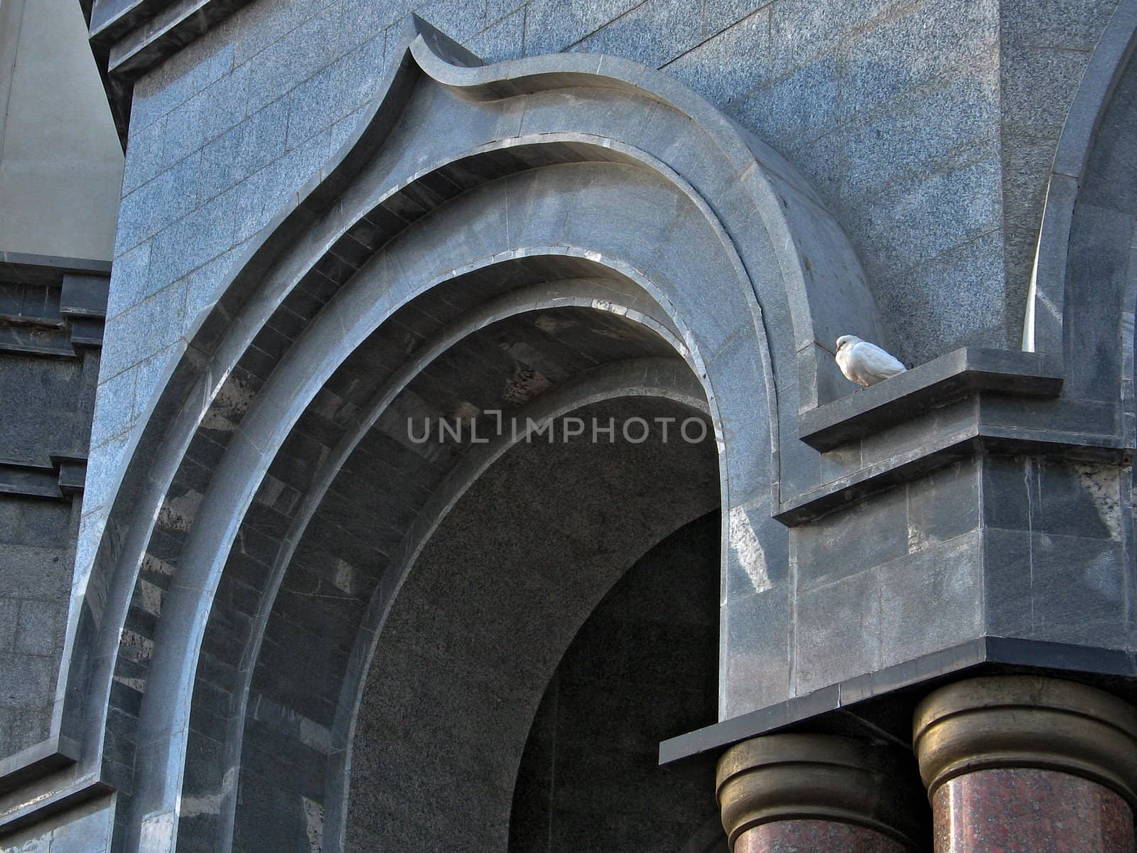 Portico "Temple on Blood" was built on the site rastrela Russian Tsar