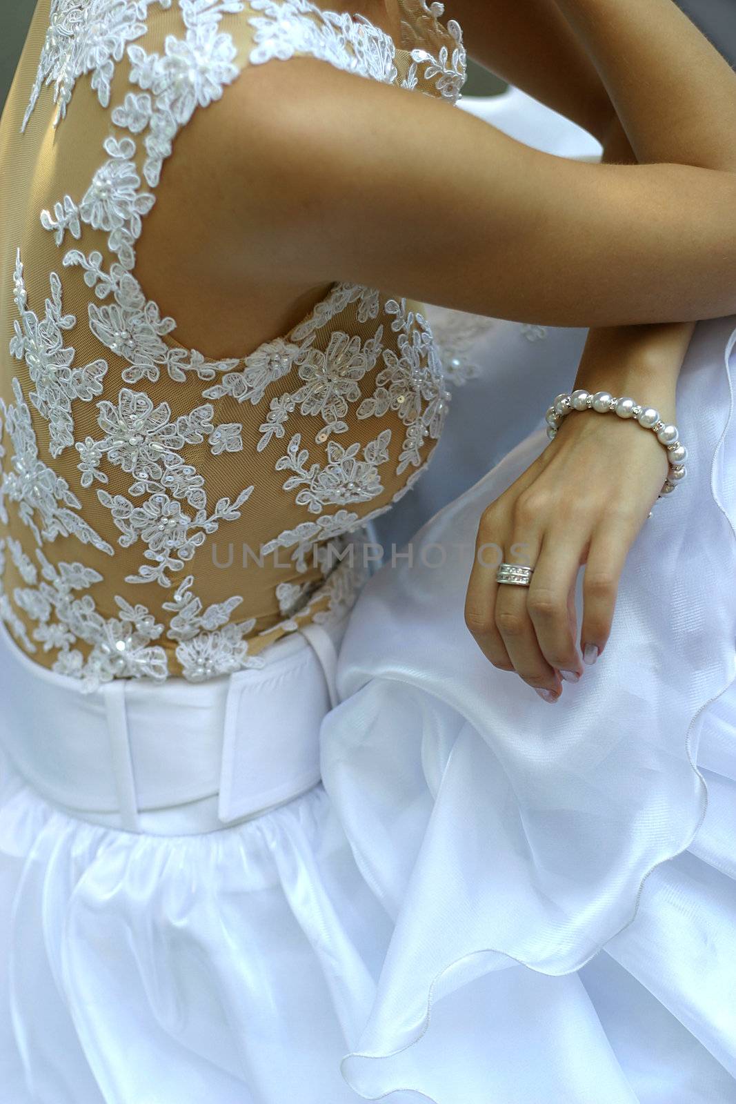 Hand of the bride with a ring