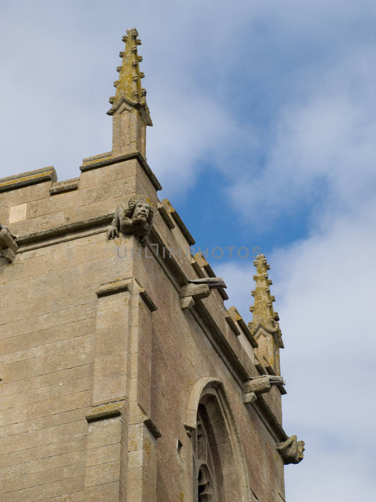 Church tower with gargoyles by timbphotography