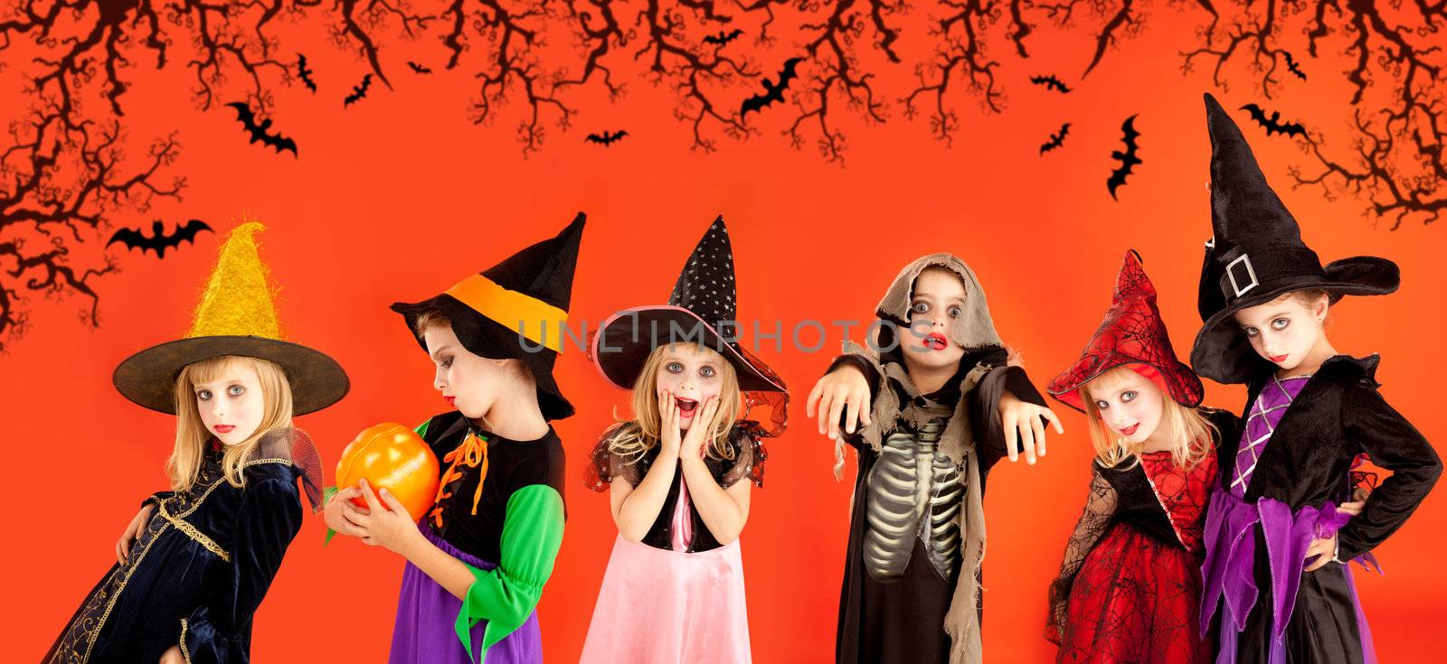 Halloween group of children girls costumes by lunamarina