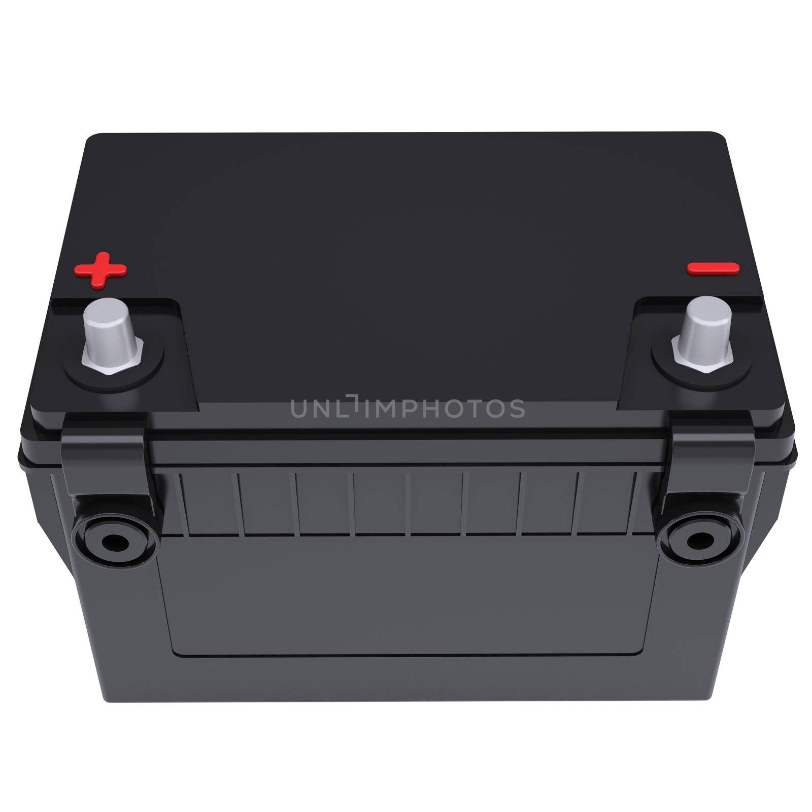 Car battery. Isolated render on a white background