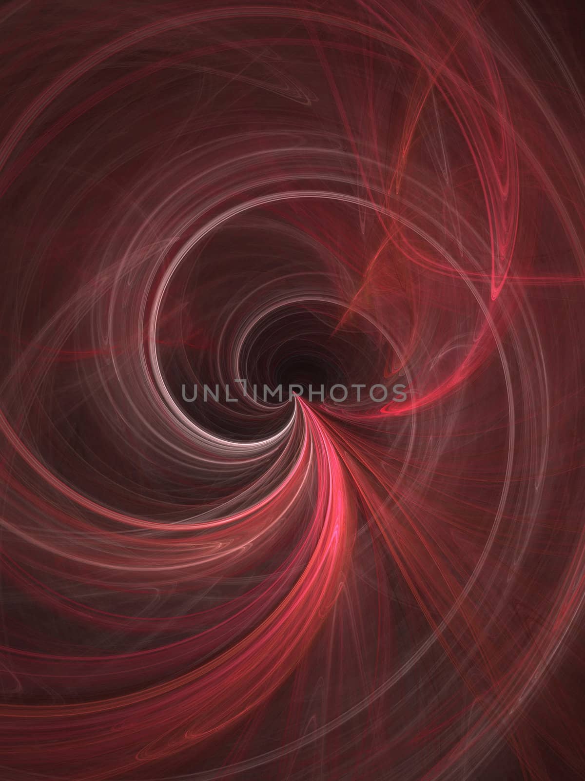 Abstract fractal background. Computer generated graphics. Red swirl abyss texture.