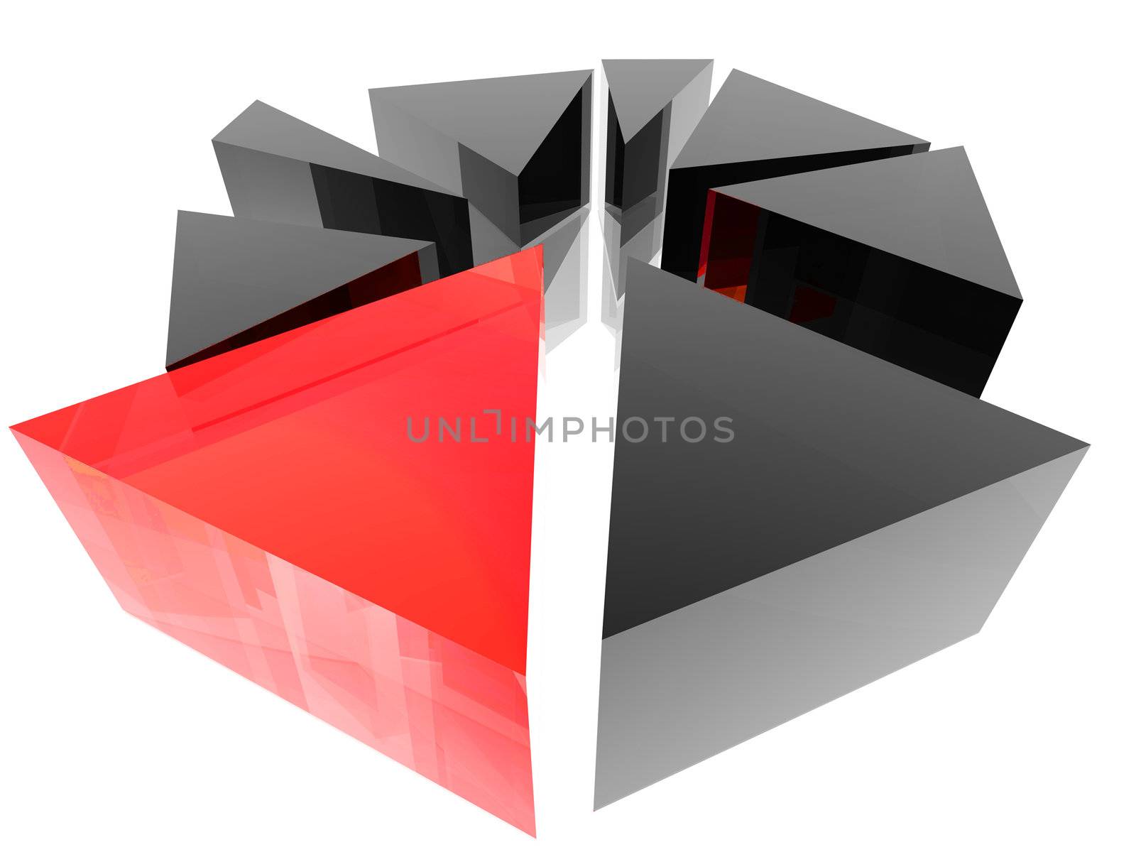 3d busines graph 