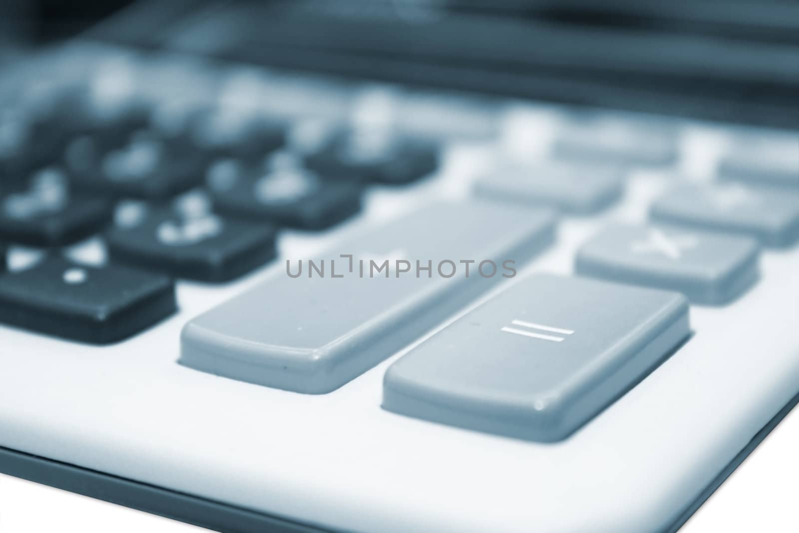 Business calculator isolated on white background