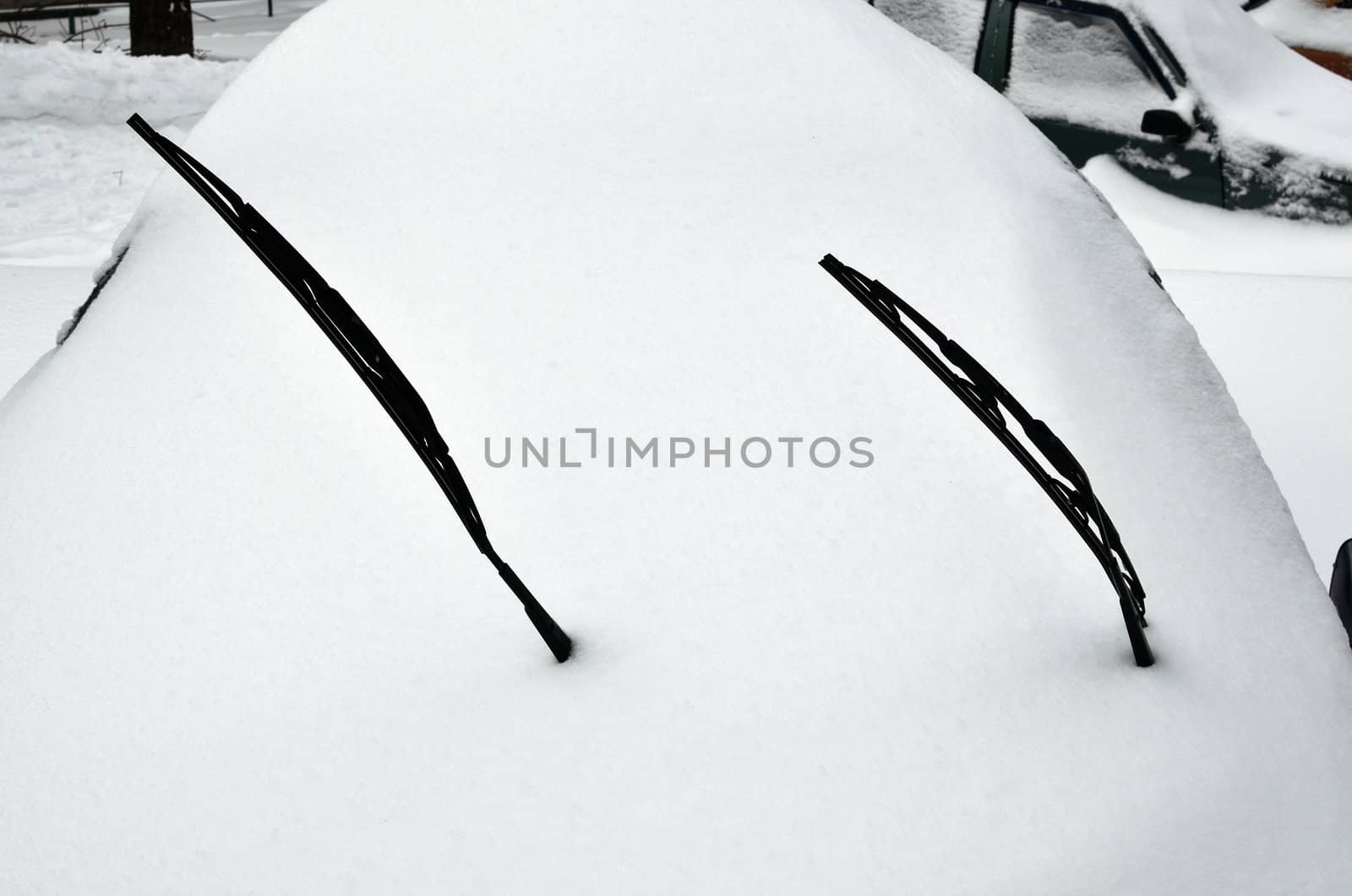 Car under snowdrift by DNKSTUDIO