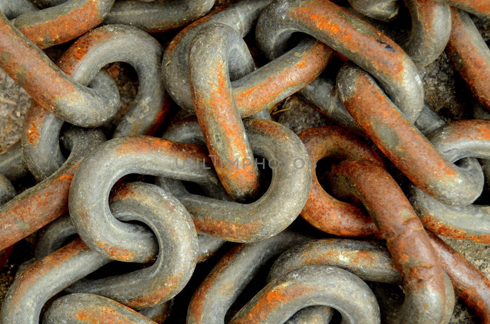 An Abstract Background Of Grungy Rusty Chains