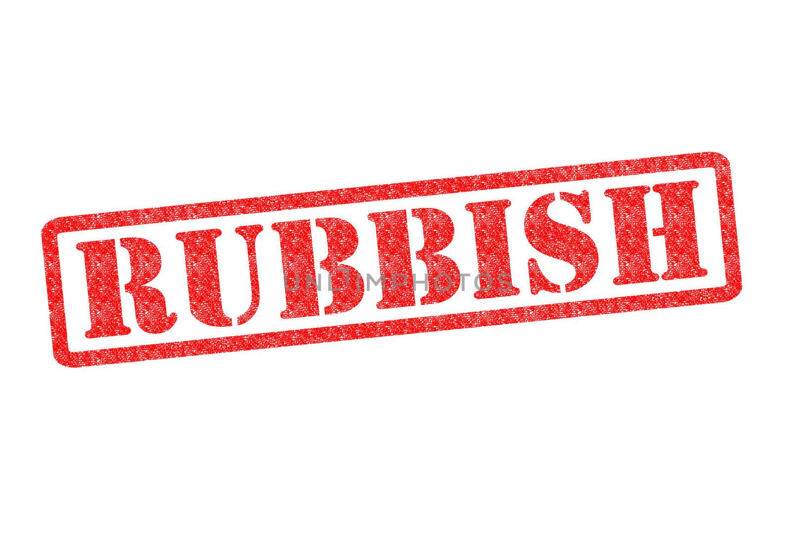 RUBBISH Rubber Stamp over a white background.