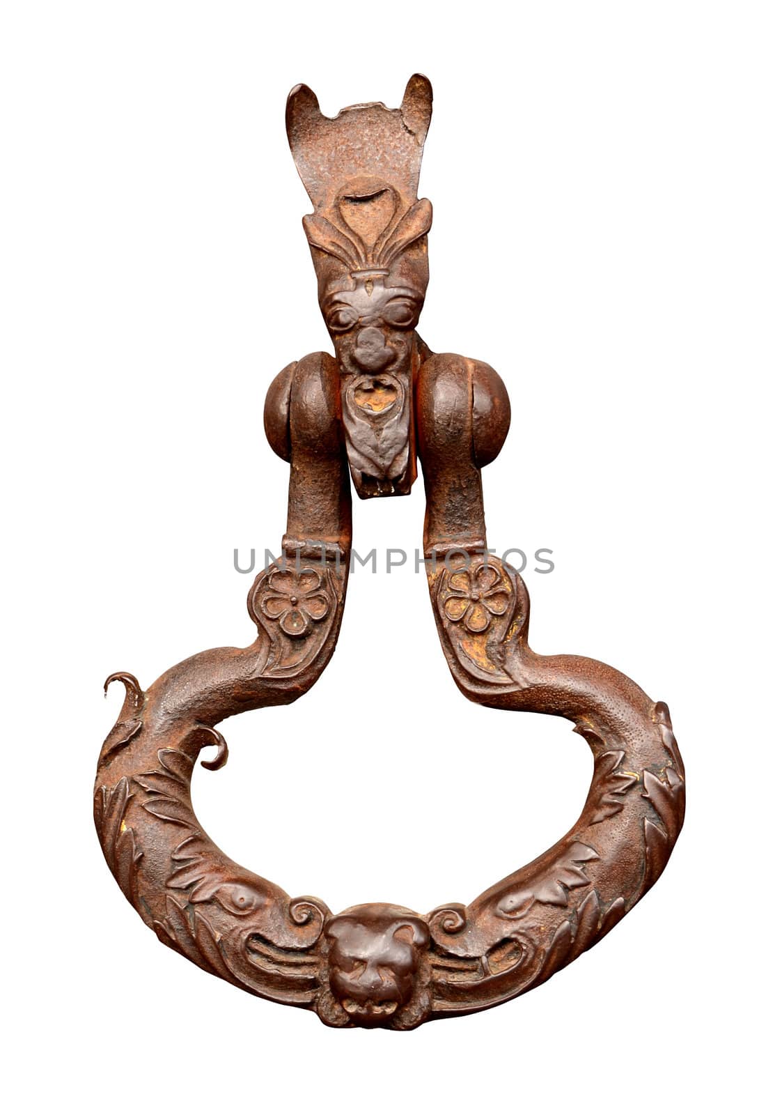 Isolation Of An Ancient Ornamental Door Knocker