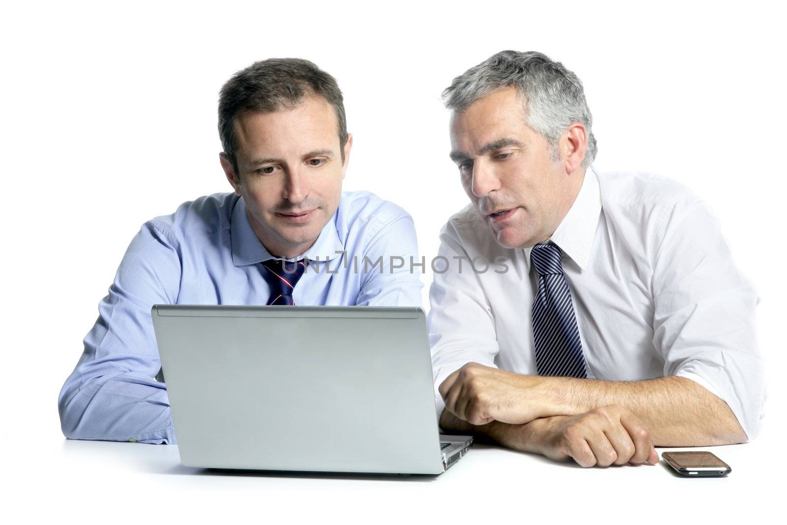 expertise businessman team working computer by lunamarina