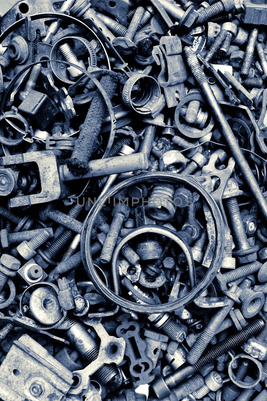 Assorted old hand tools background