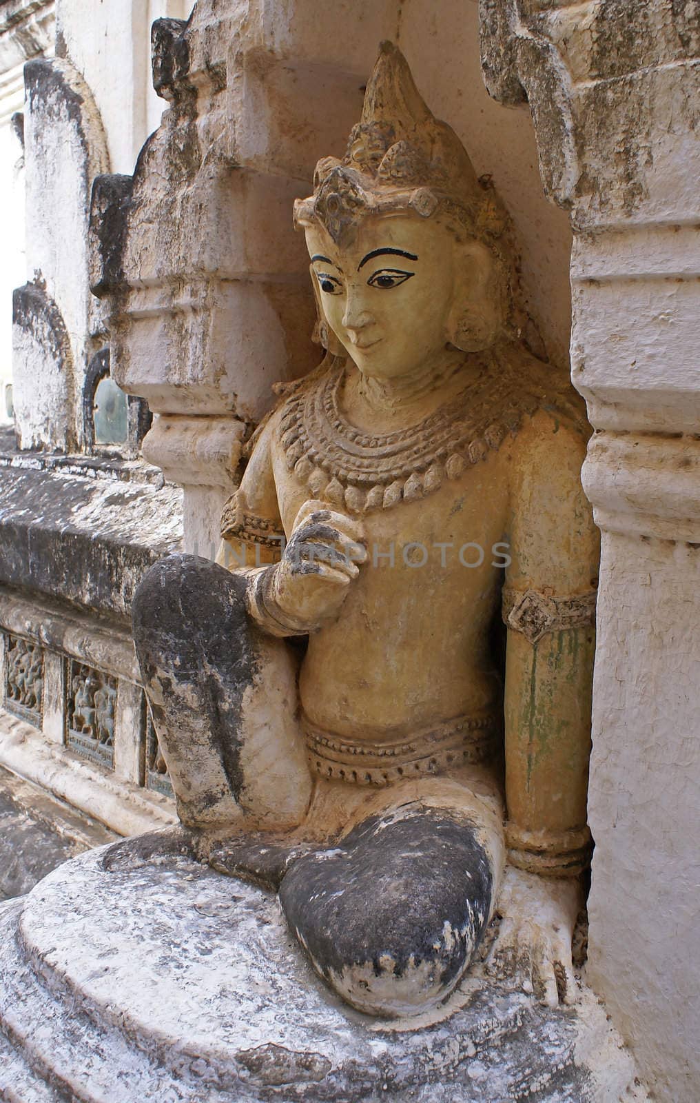 Detail of the beautiful Ananda Temple, Bagan, Myanmar, Asia