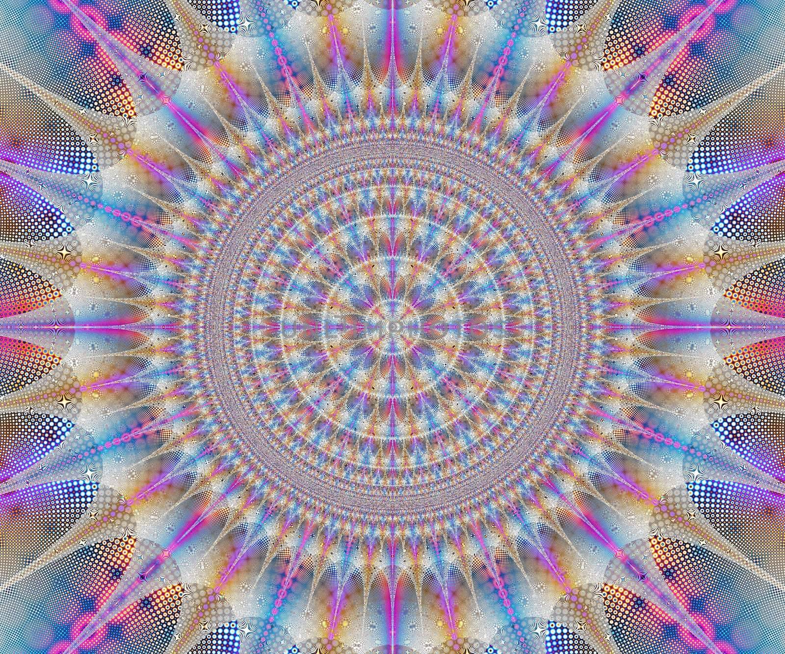 very detailed mandala or kaleidoscopic fractal