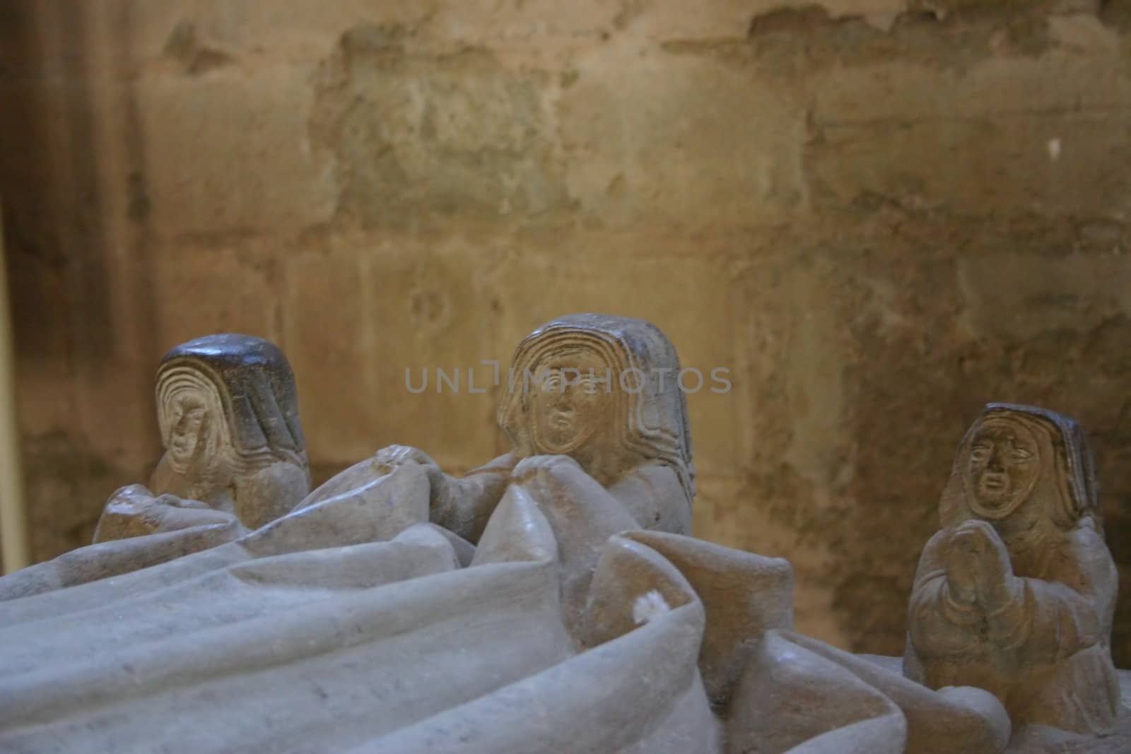 Deatail of the tomb of the Blessed Dona Urraca, cister monastery in Canas, Rioja, Spain