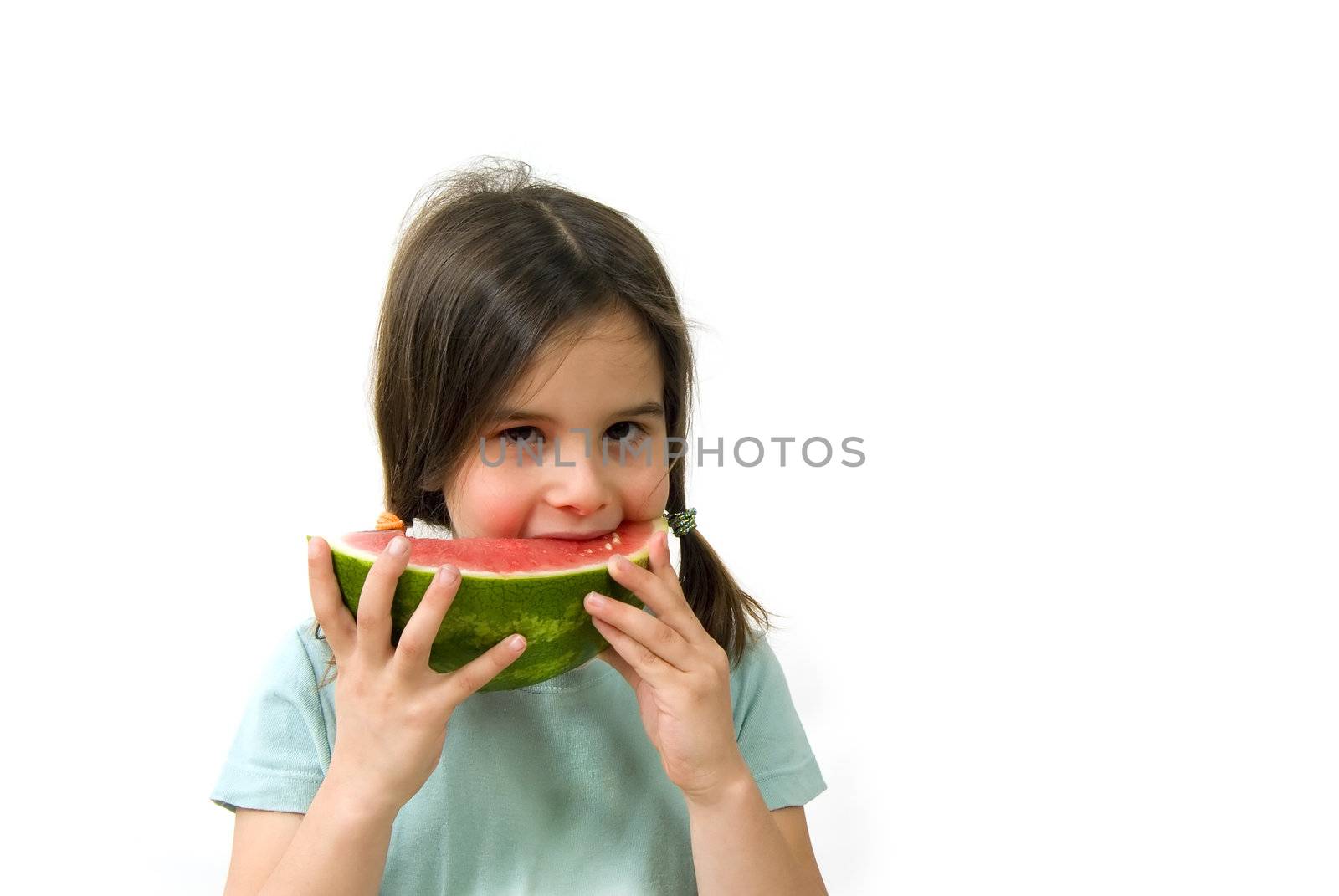 girl eating Watermelon by noam