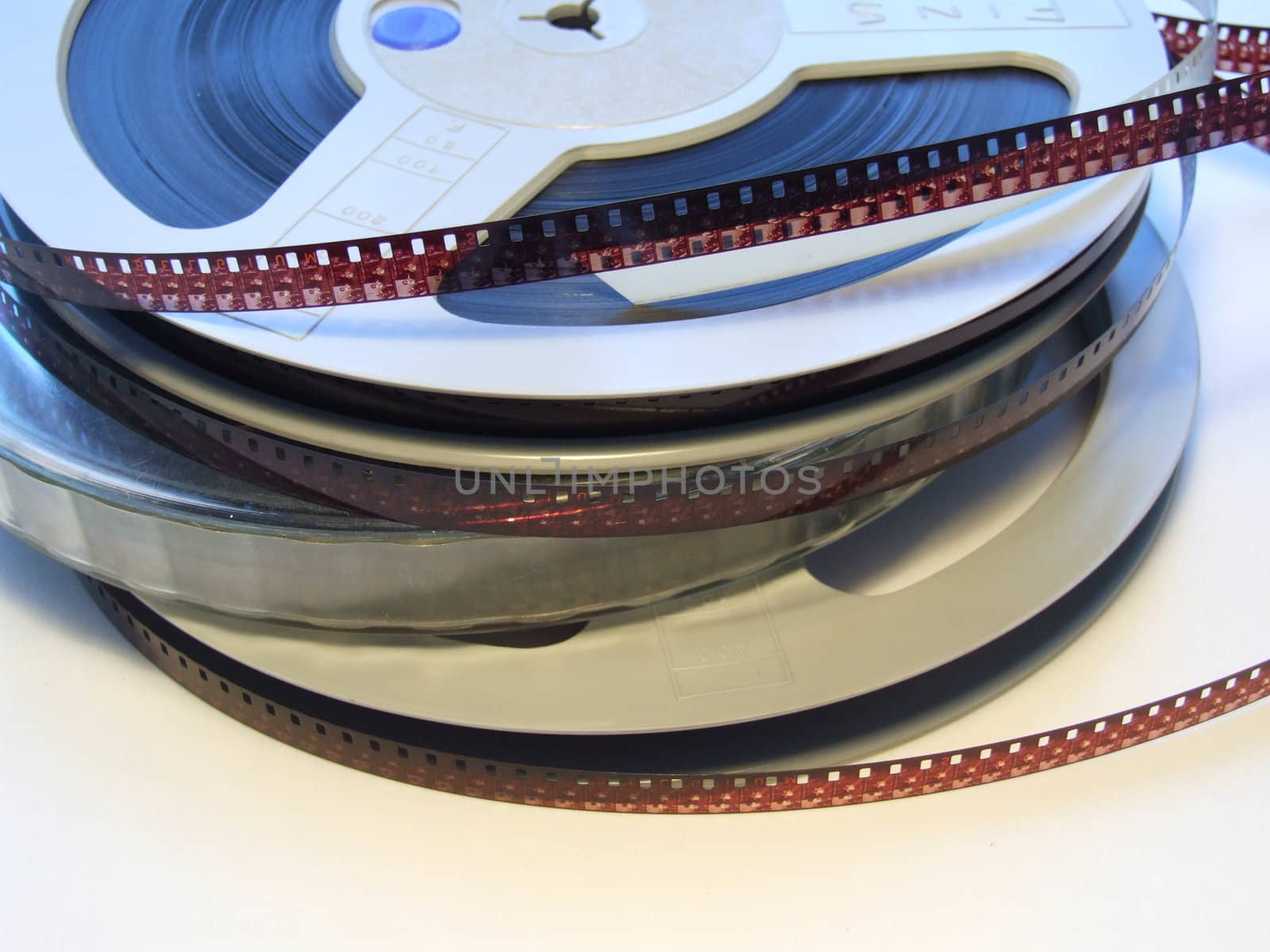 Close up on 8mm film spool