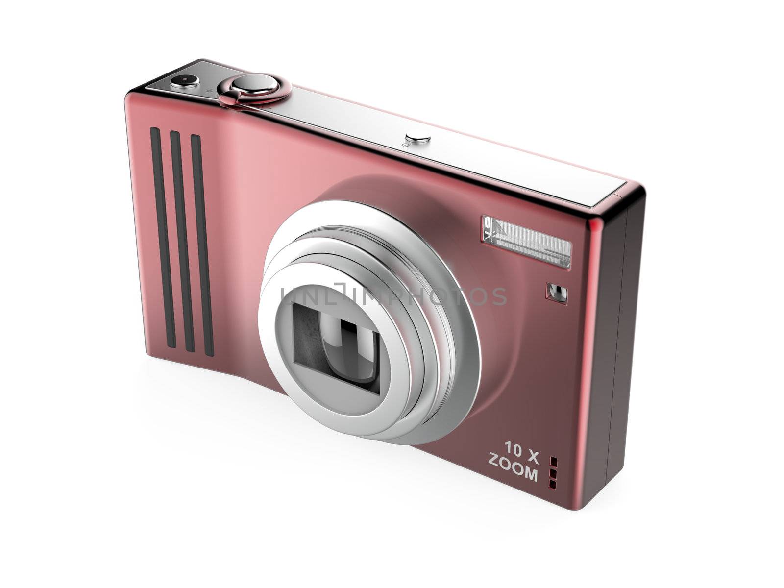 Red digital photo camera by magraphics