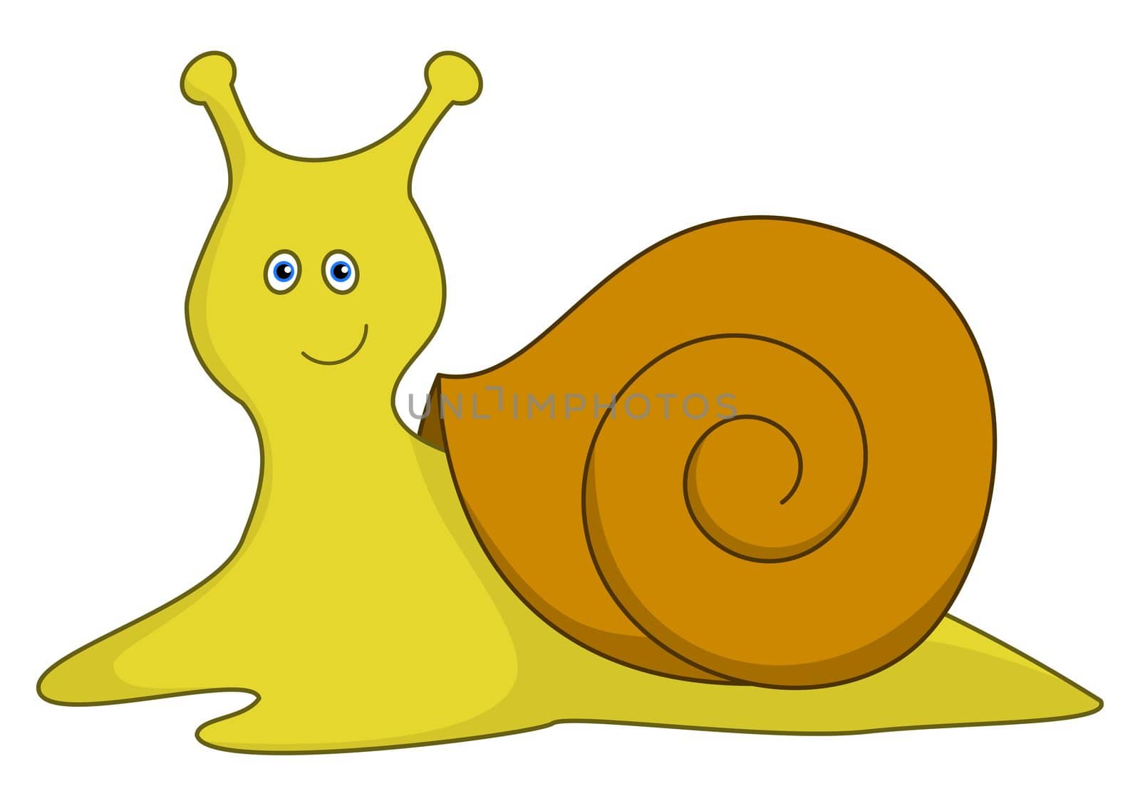 Snail with a brown bowl by alexcoolok