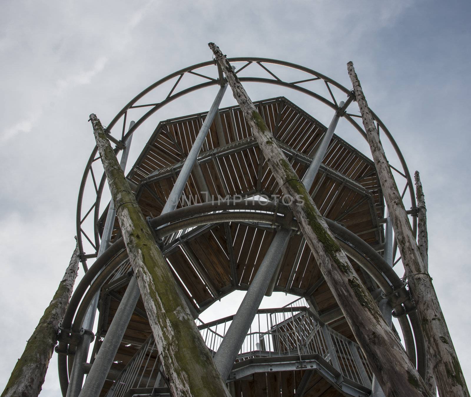 observation post from wood and metal