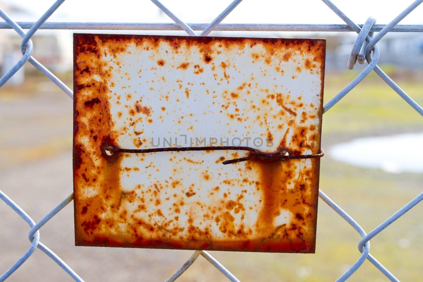 Rusted Blank Sign Tag by joshuaraineyphotography