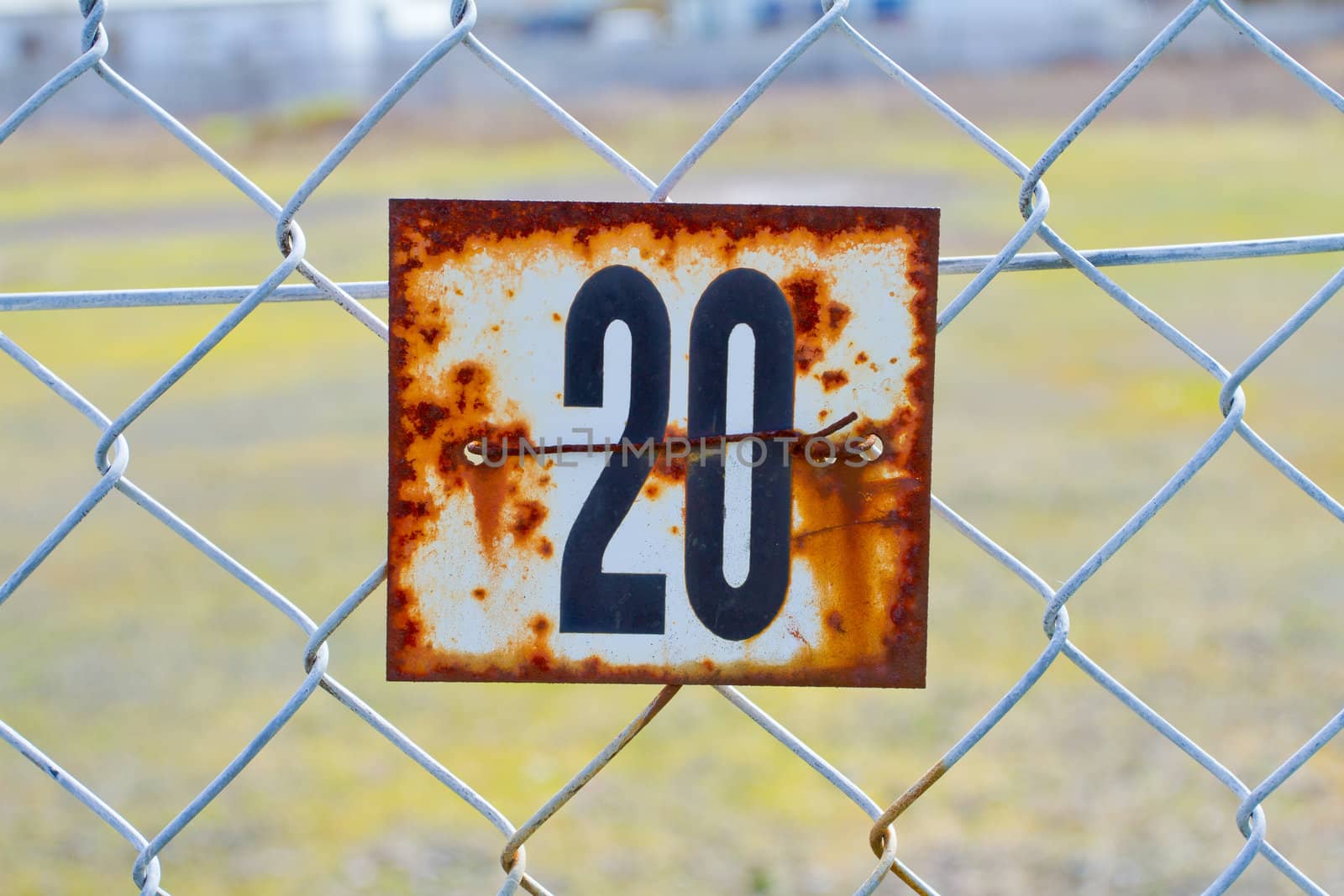 Number 20 Rusted Sign by joshuaraineyphotography