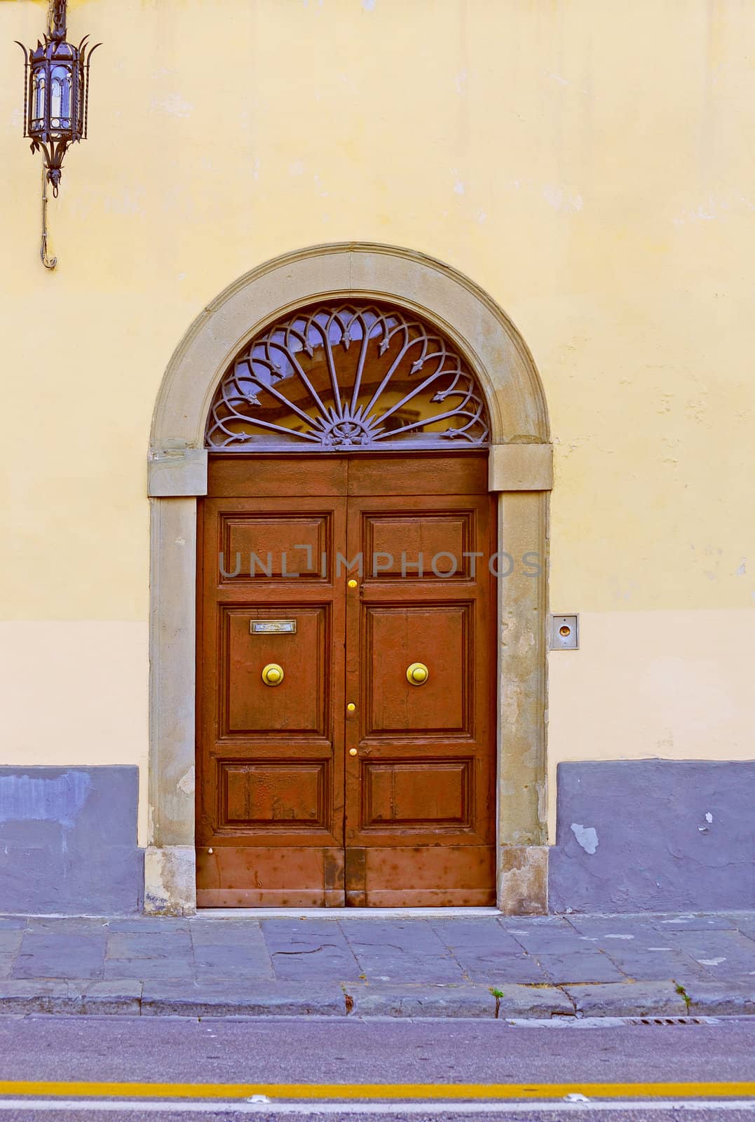 Close-up Image Of Wooden Ancient Italian Door