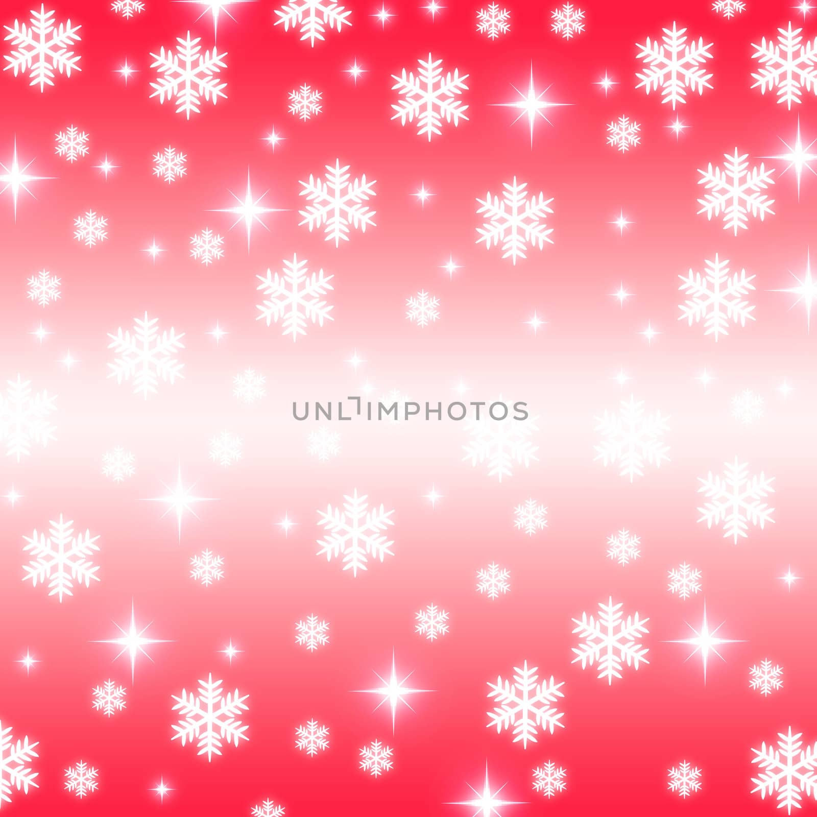 christmas snowflake and stars illustration by lunamarina