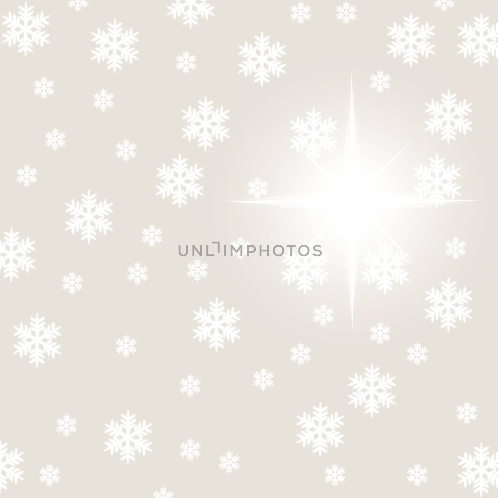 christmas snowflake and stars illustration background