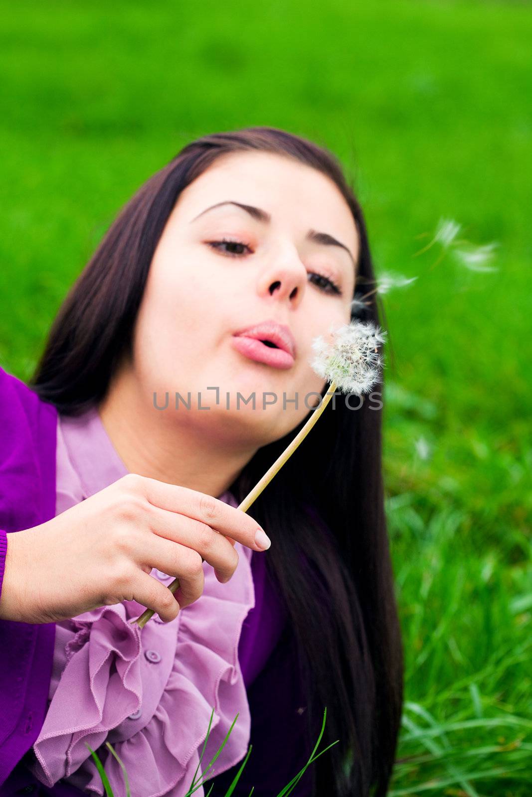 portrait of beautiful young women in nature