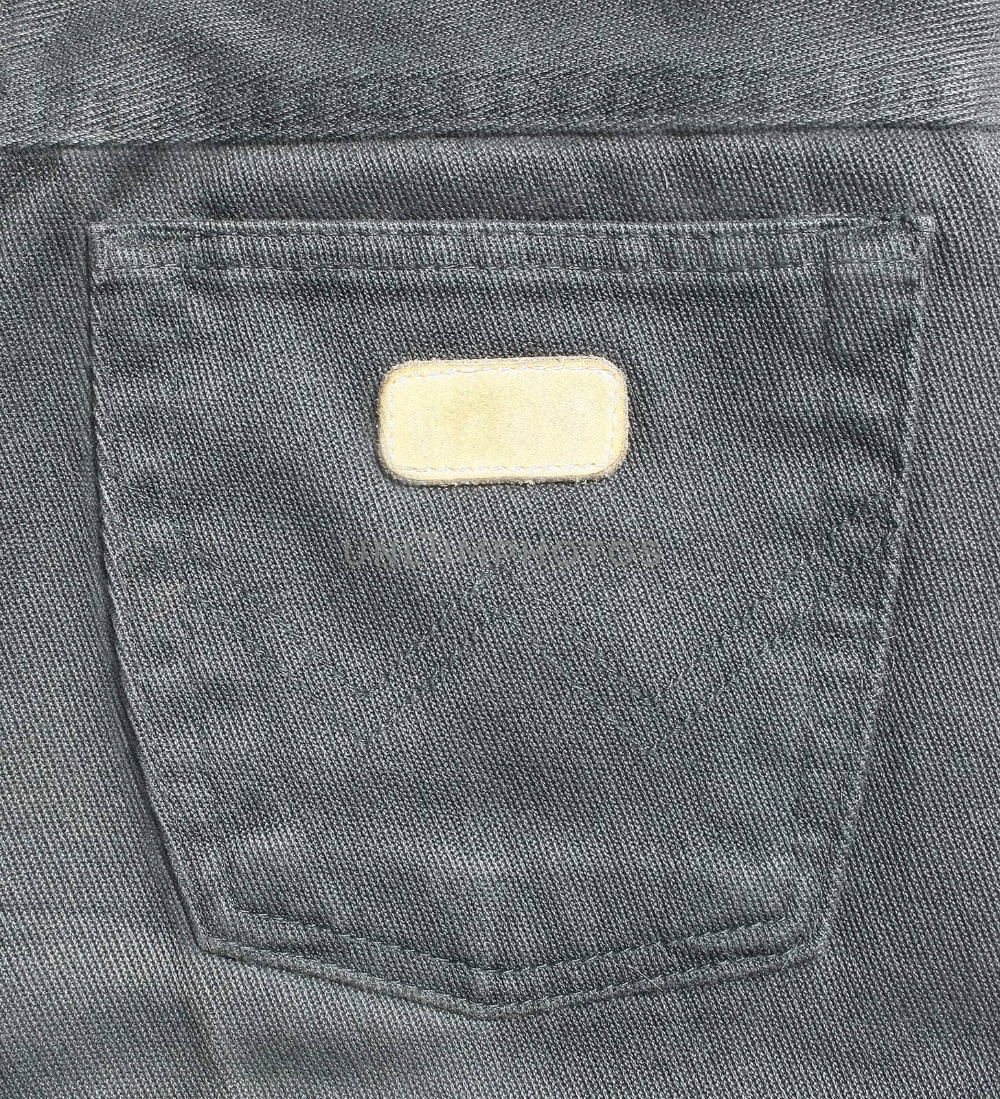 Back pocket of black jeans.