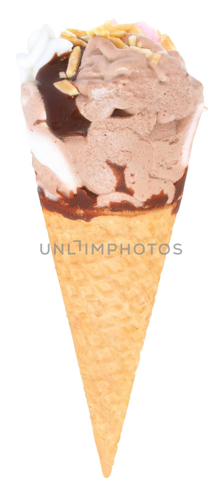 The ice-cream on white background.