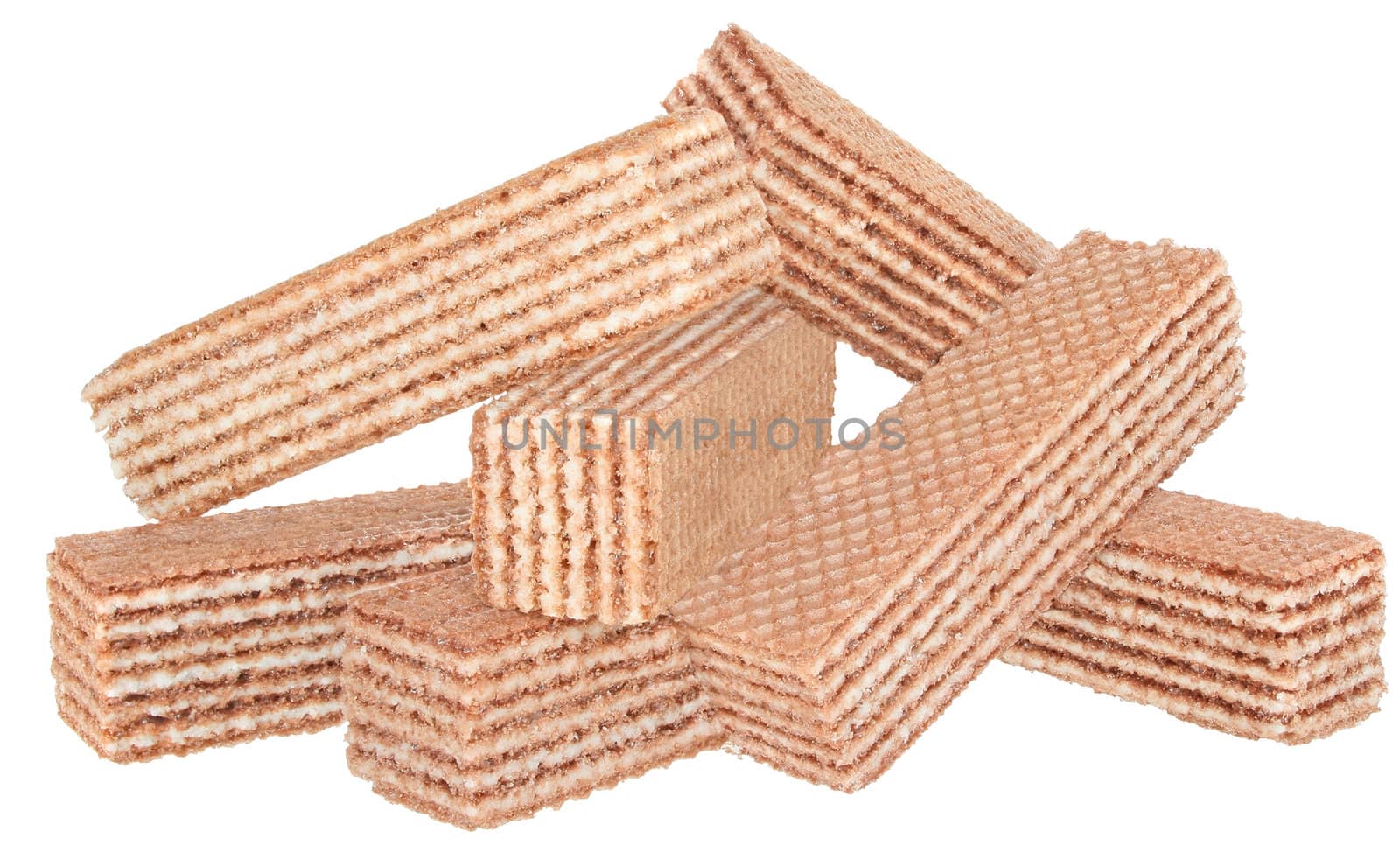 Wafers on a white background