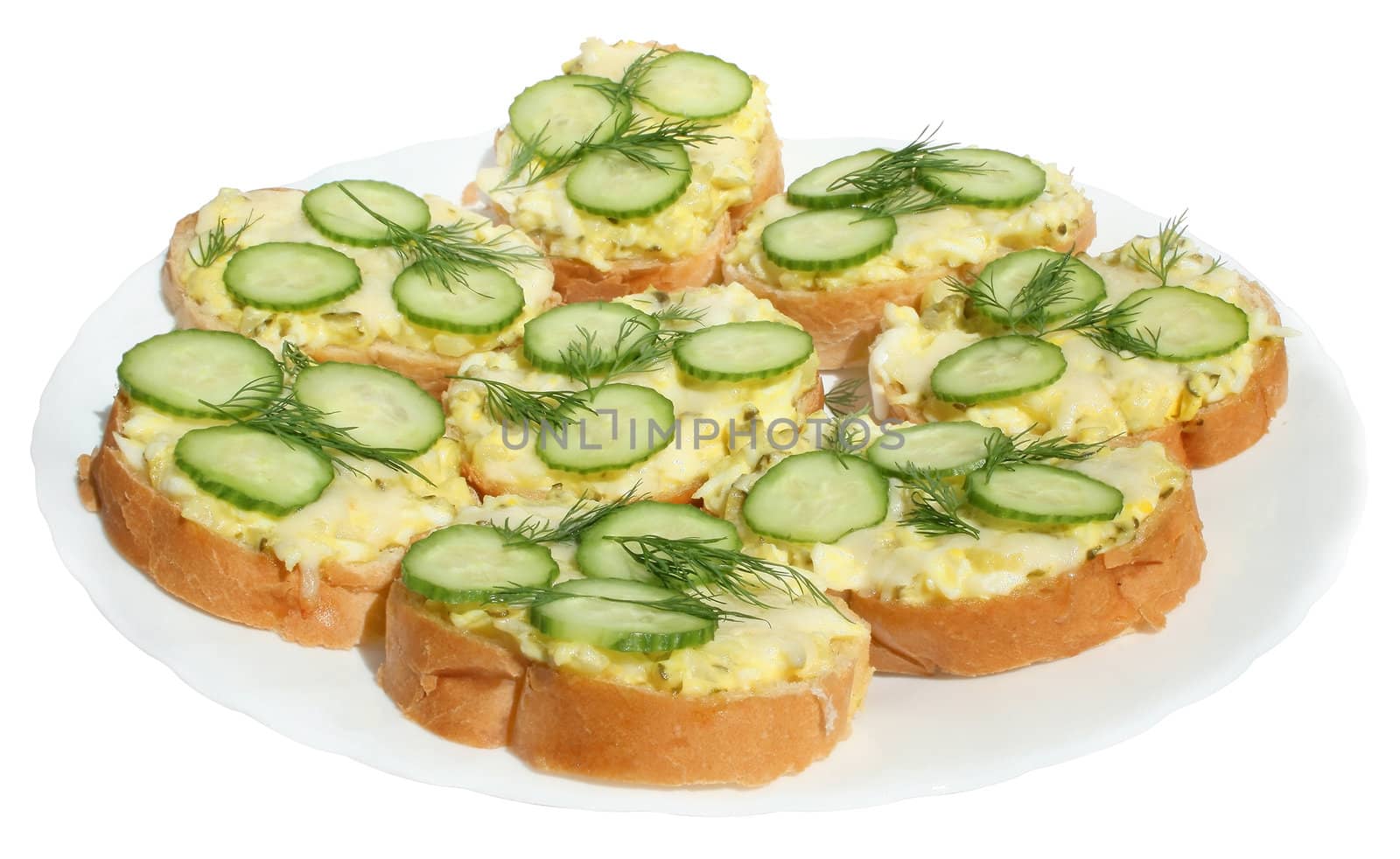 Hot sandwiches on a plate