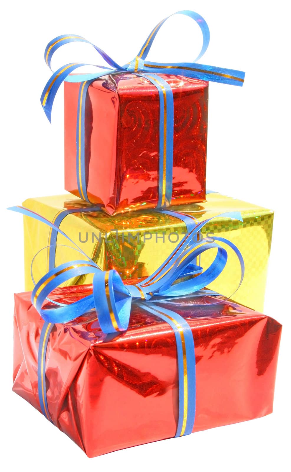 Gifts on a white background