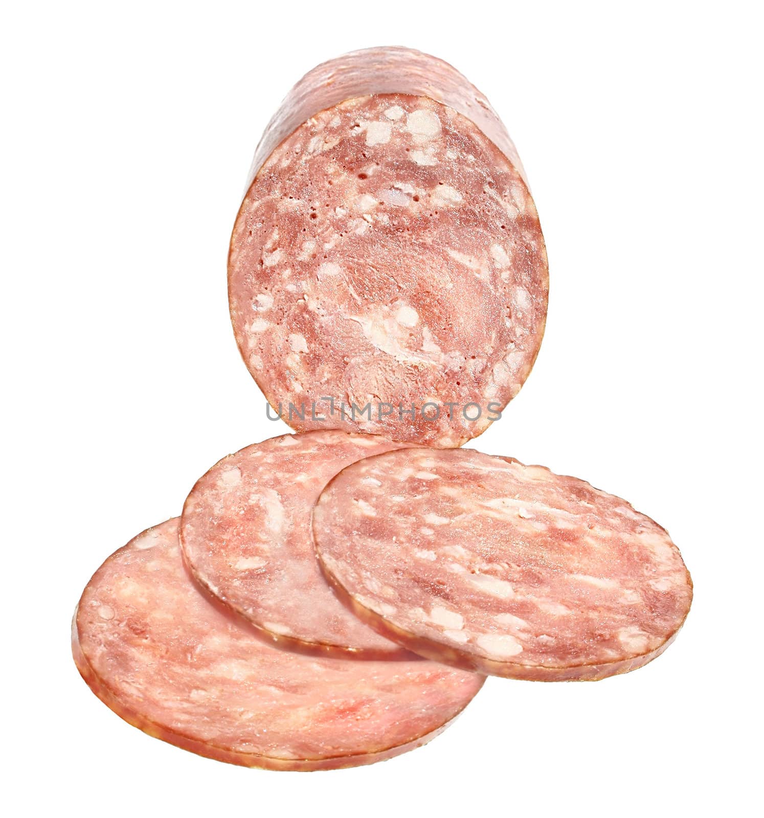 Sausage on a white background.